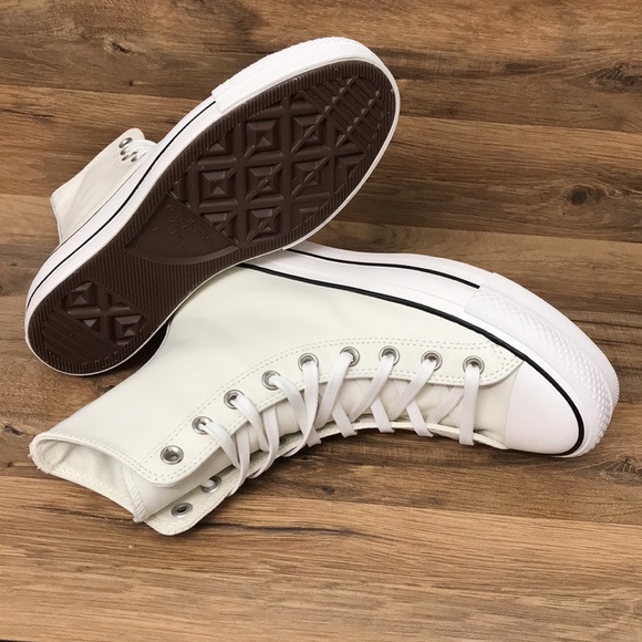 PLATFORM LEATHER CONVERSE EXTRA HIGH TOP BRAND NEW - Picture 14 of 15